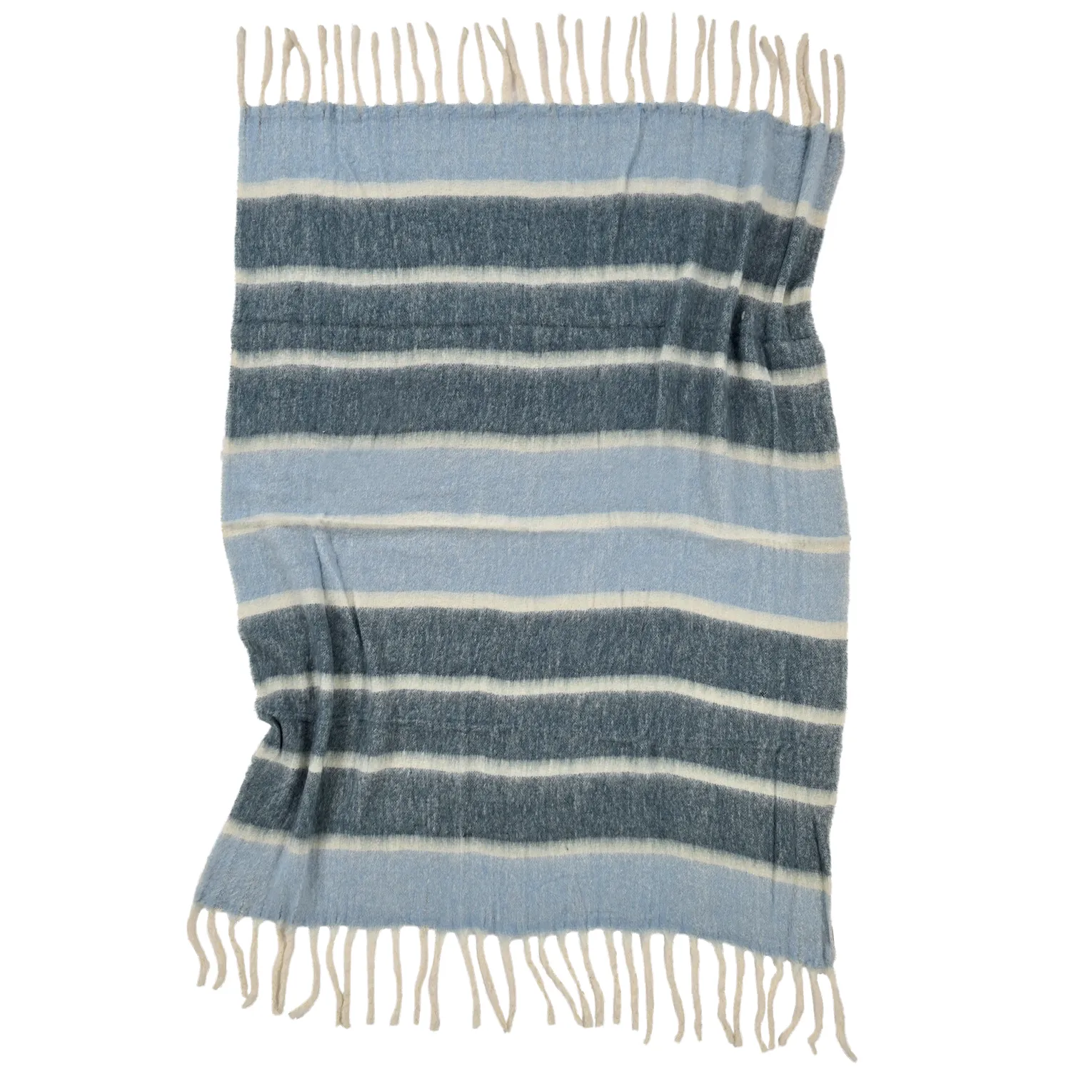 Mantas - Colcha en mezcla de lana - Charlotte (azul)