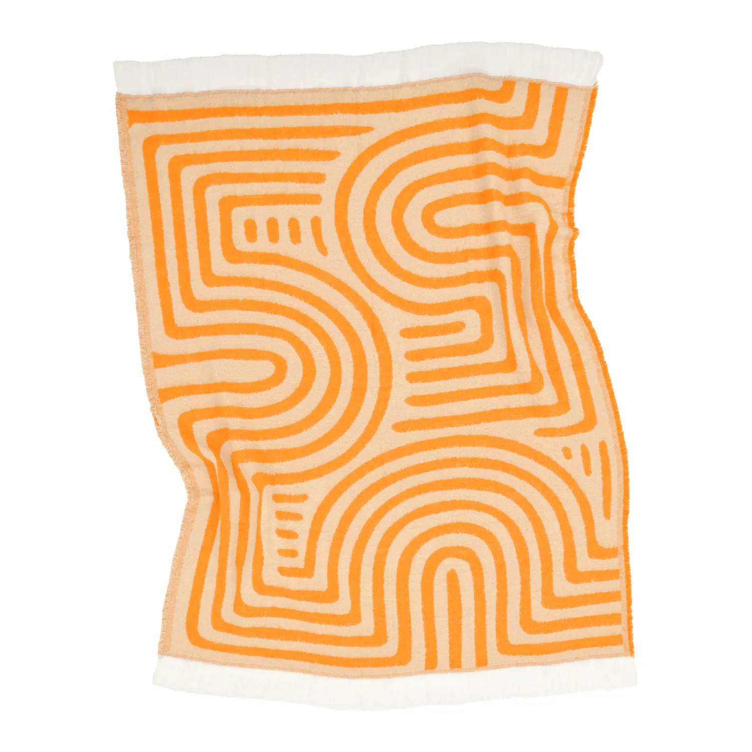 Mantas - Manta de mezcla de lana - Melody (beige/naranja)