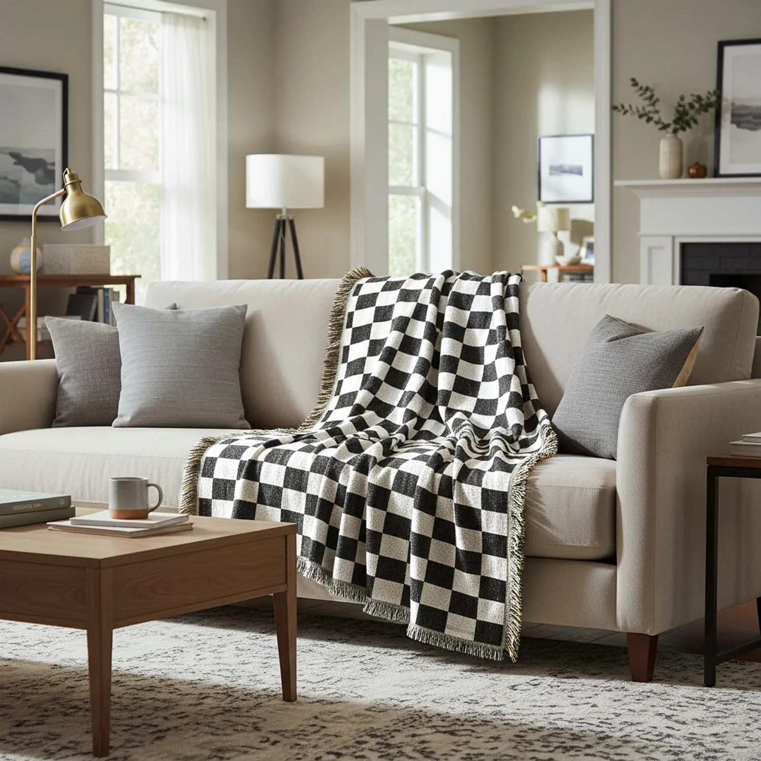 Mantas - Wallace Tapestry Blanket (negro/blanco)