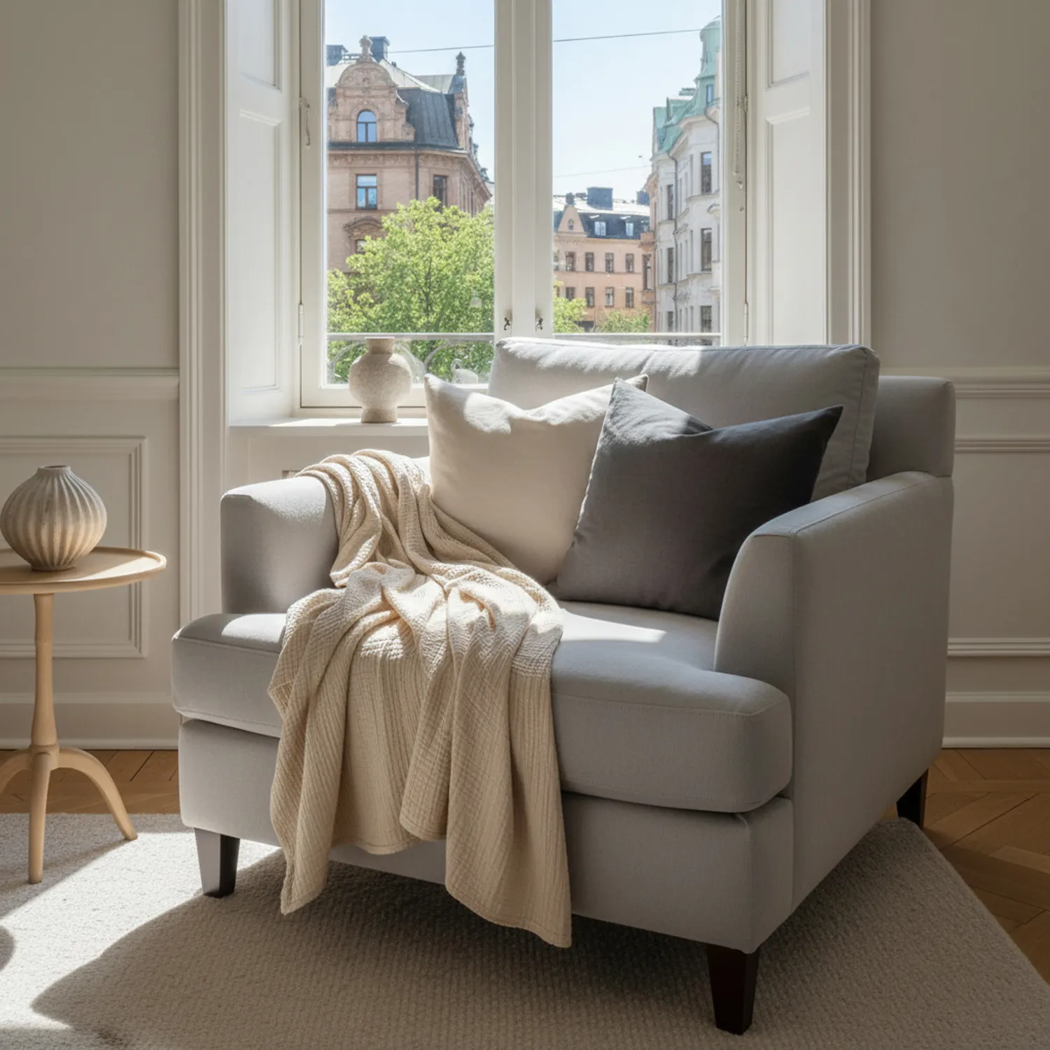 Mantas - Vanja Throw (beige)
