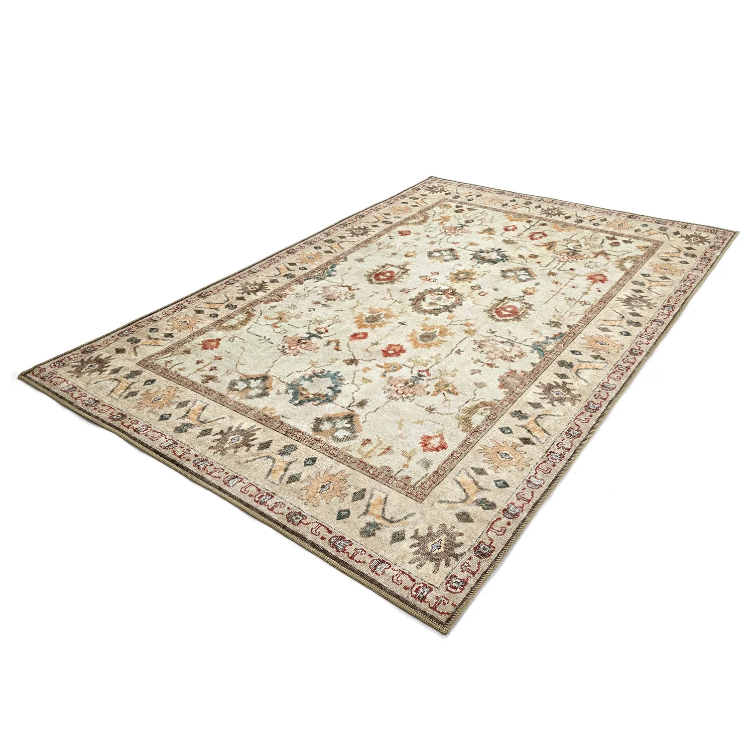 Alfombra de tejido plano - Adira (gris/rosa)
