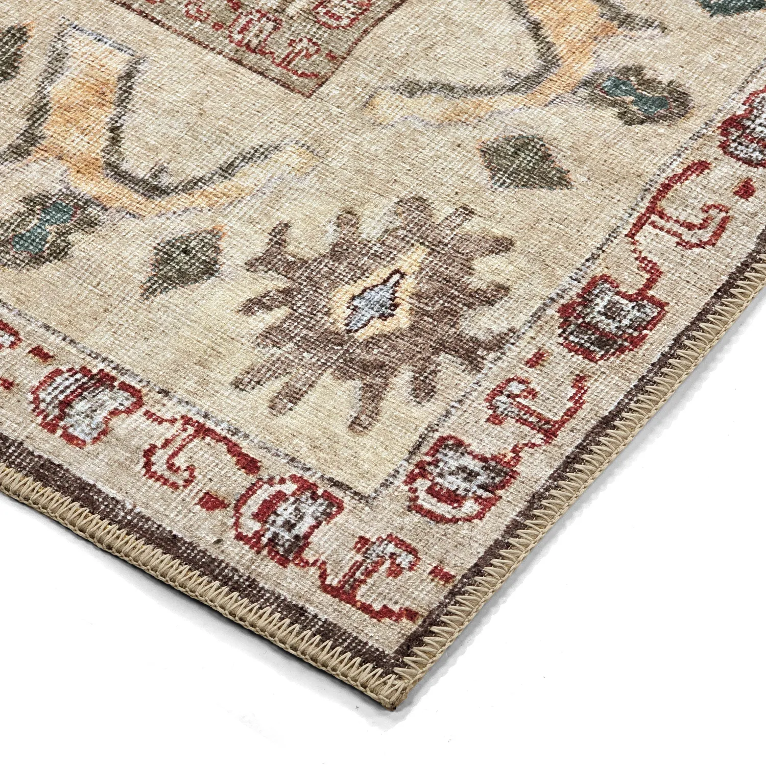Alfombra de tejido plano - Adira (gris/rosa)