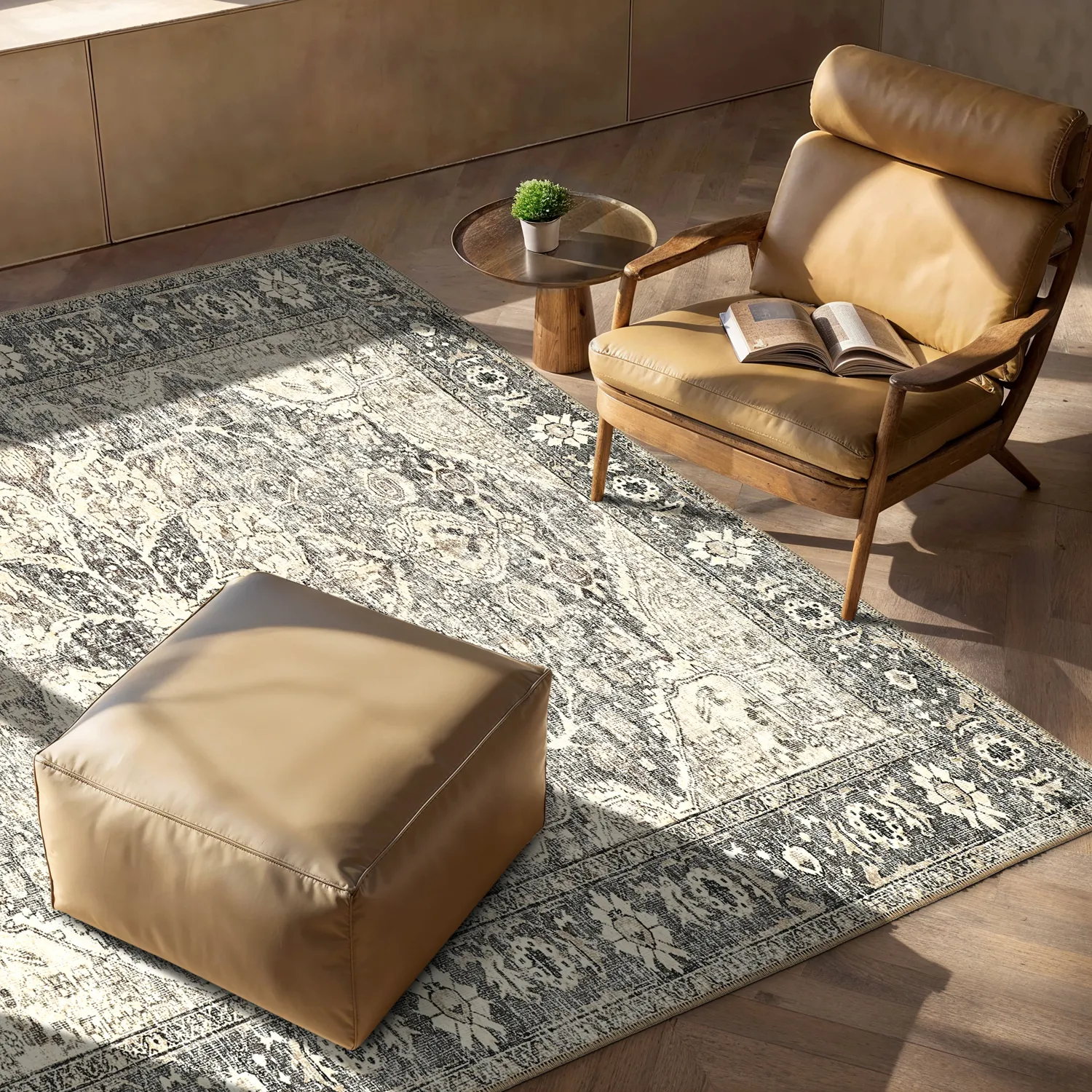 Alfombra de tejido plano - Alvand (negro)