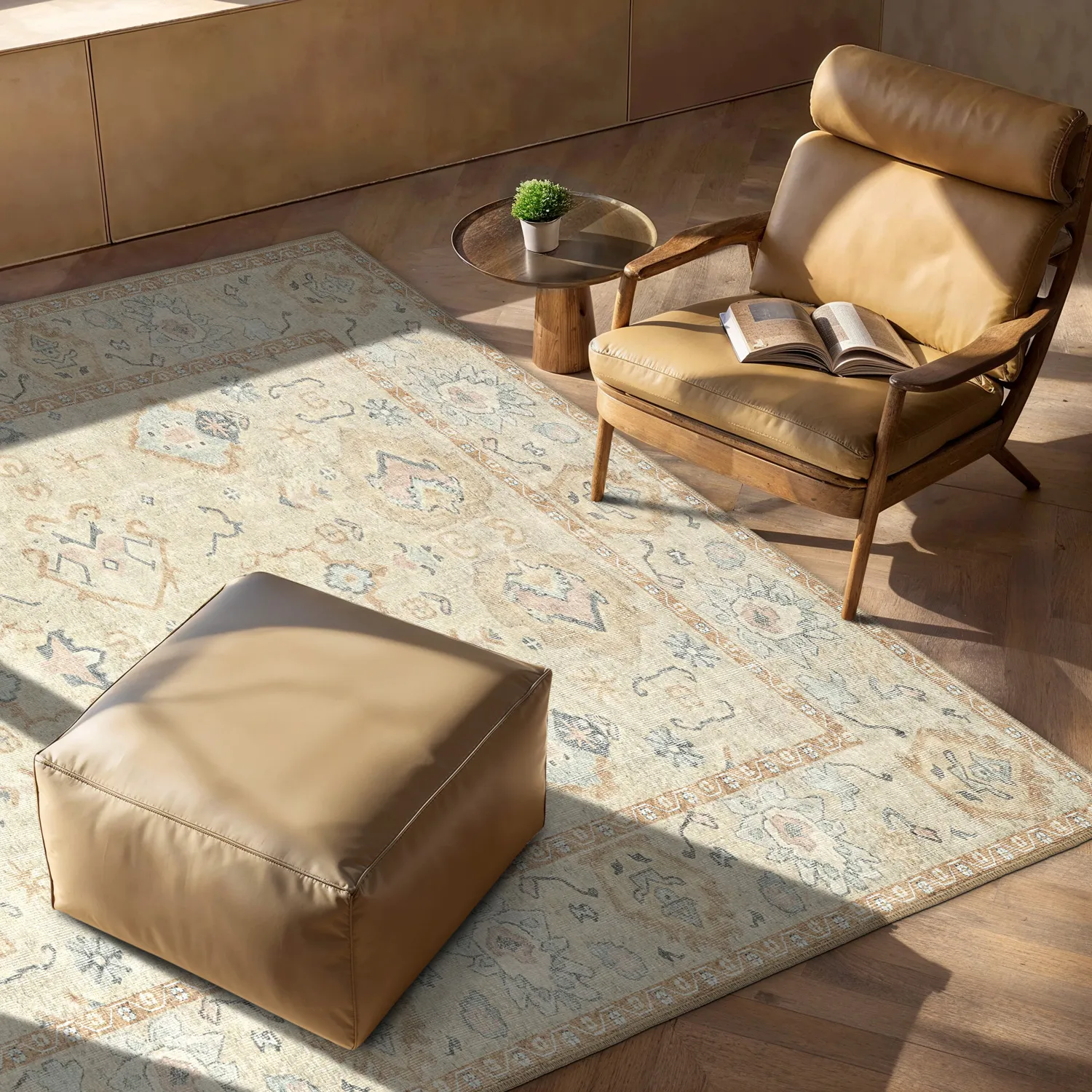 Alfombra de tejido plano - Amena (beige)