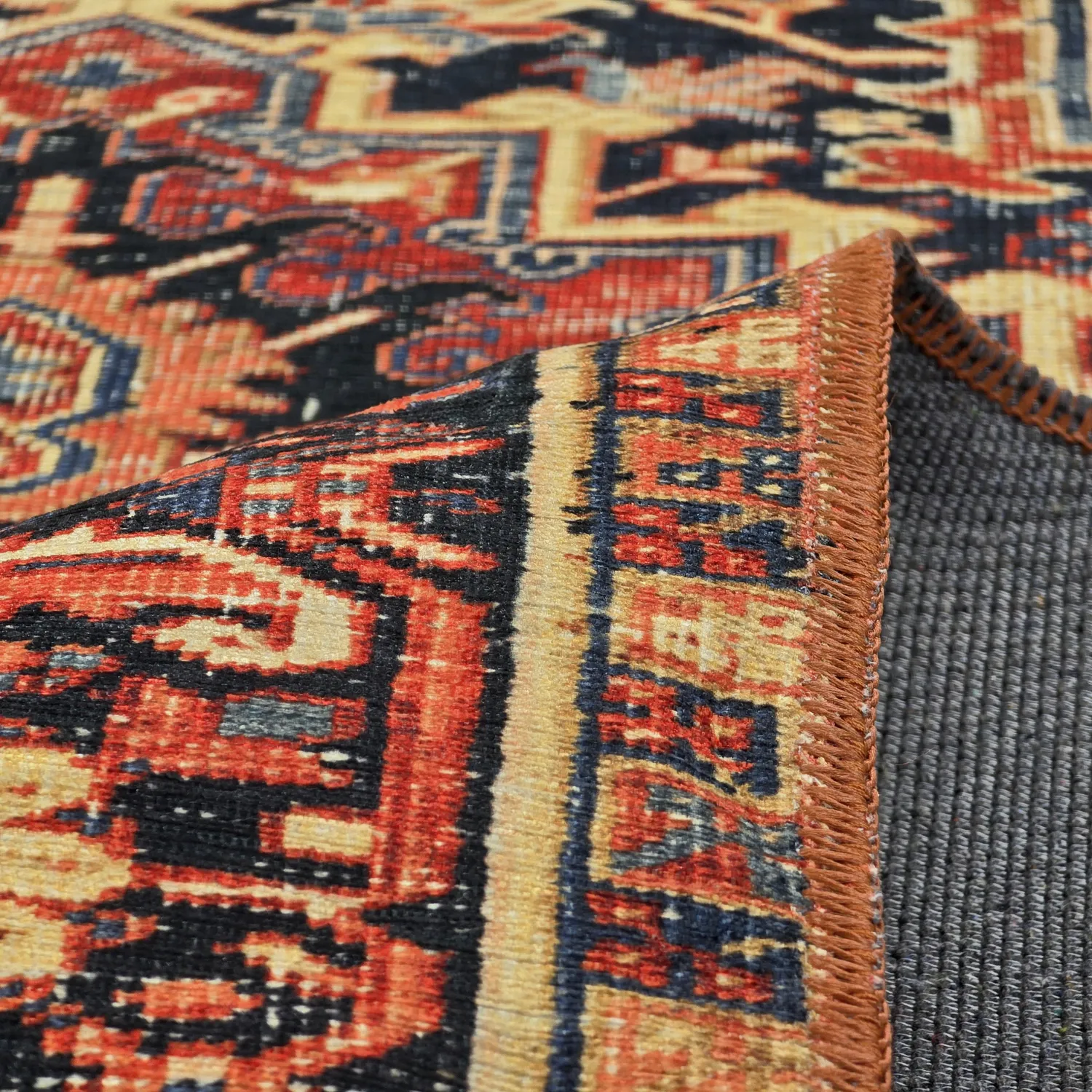 Alfombra de tejido plano - Anzali (rojo)