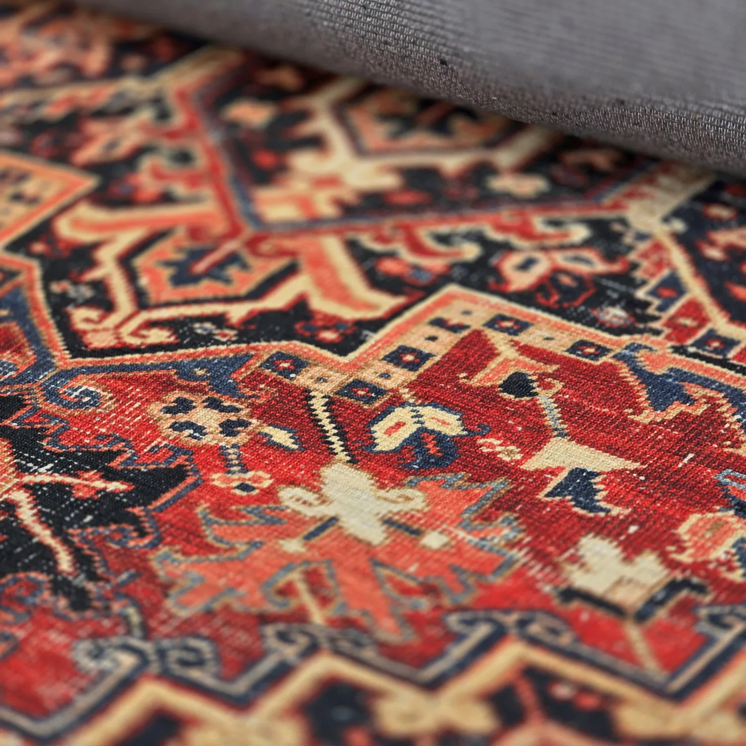 Alfombra de tejido plano - Anzali (rojo)