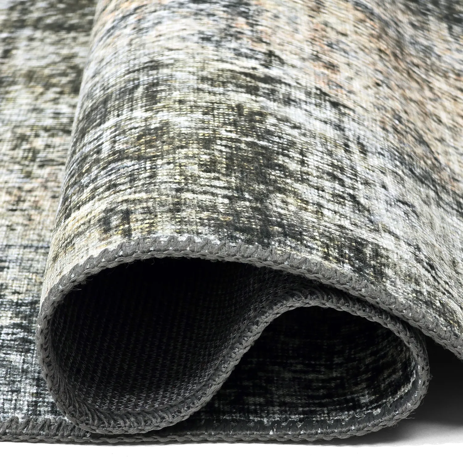 Alfombra de tejido plano - Bechar (negro/multicolor)
