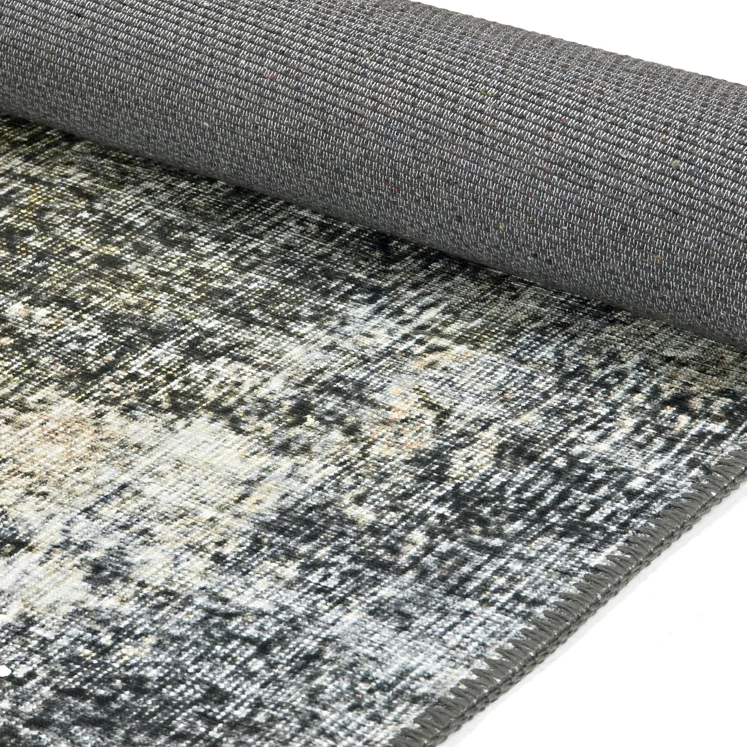 Alfombra de tejido plano - Bechar (negro/multicolor)
