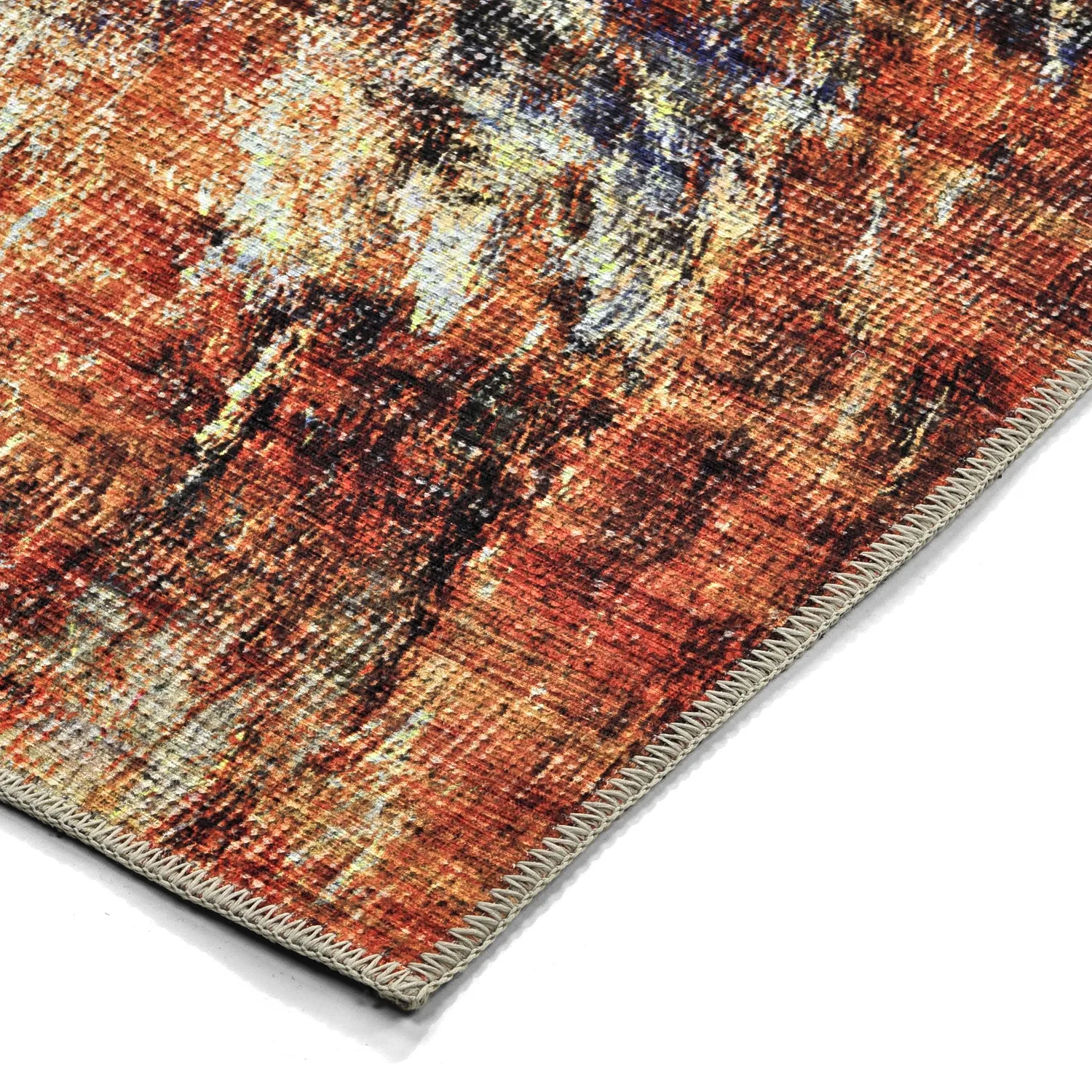 Alfombra de tejido plano - Bechar (rojo/multicolor)