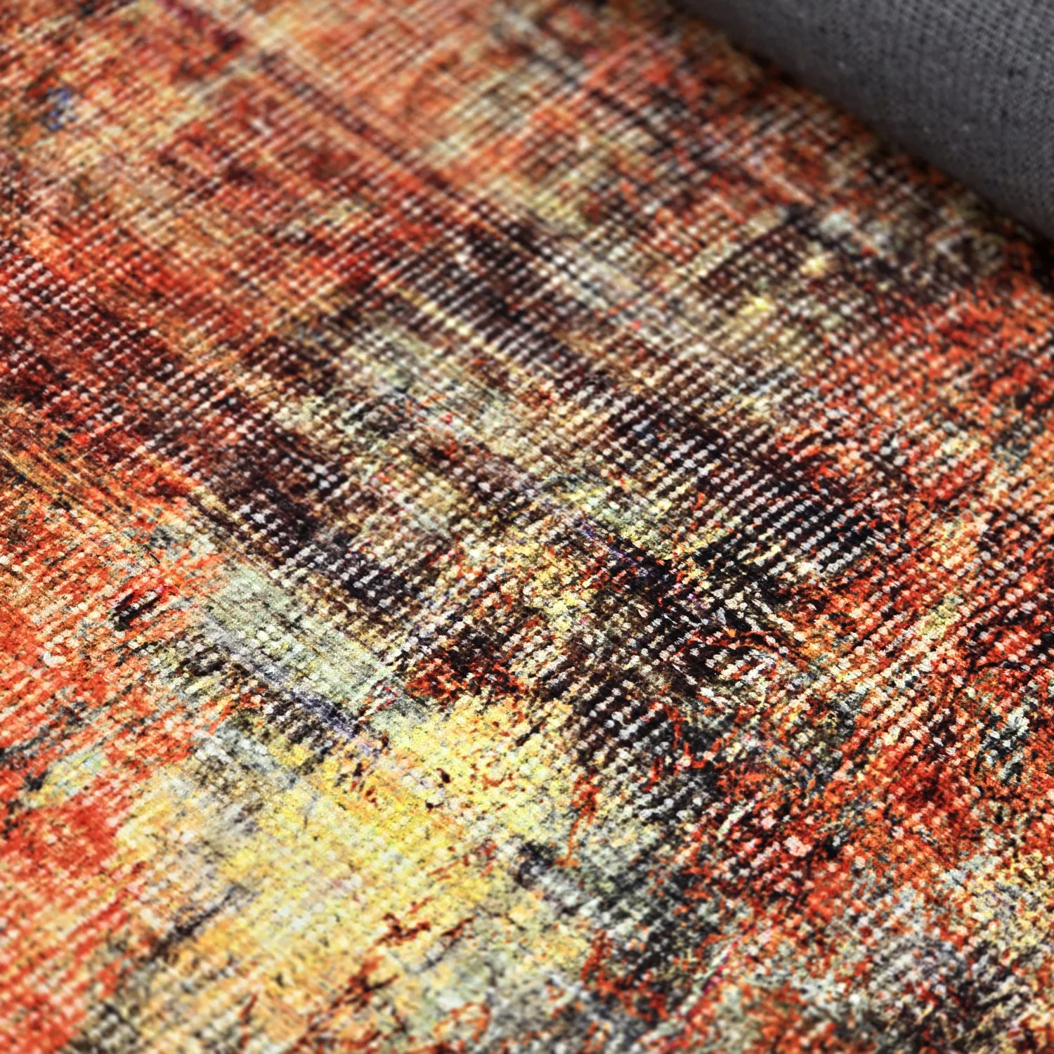 Alfombra de tejido plano - Bechar (rojo/multicolor)