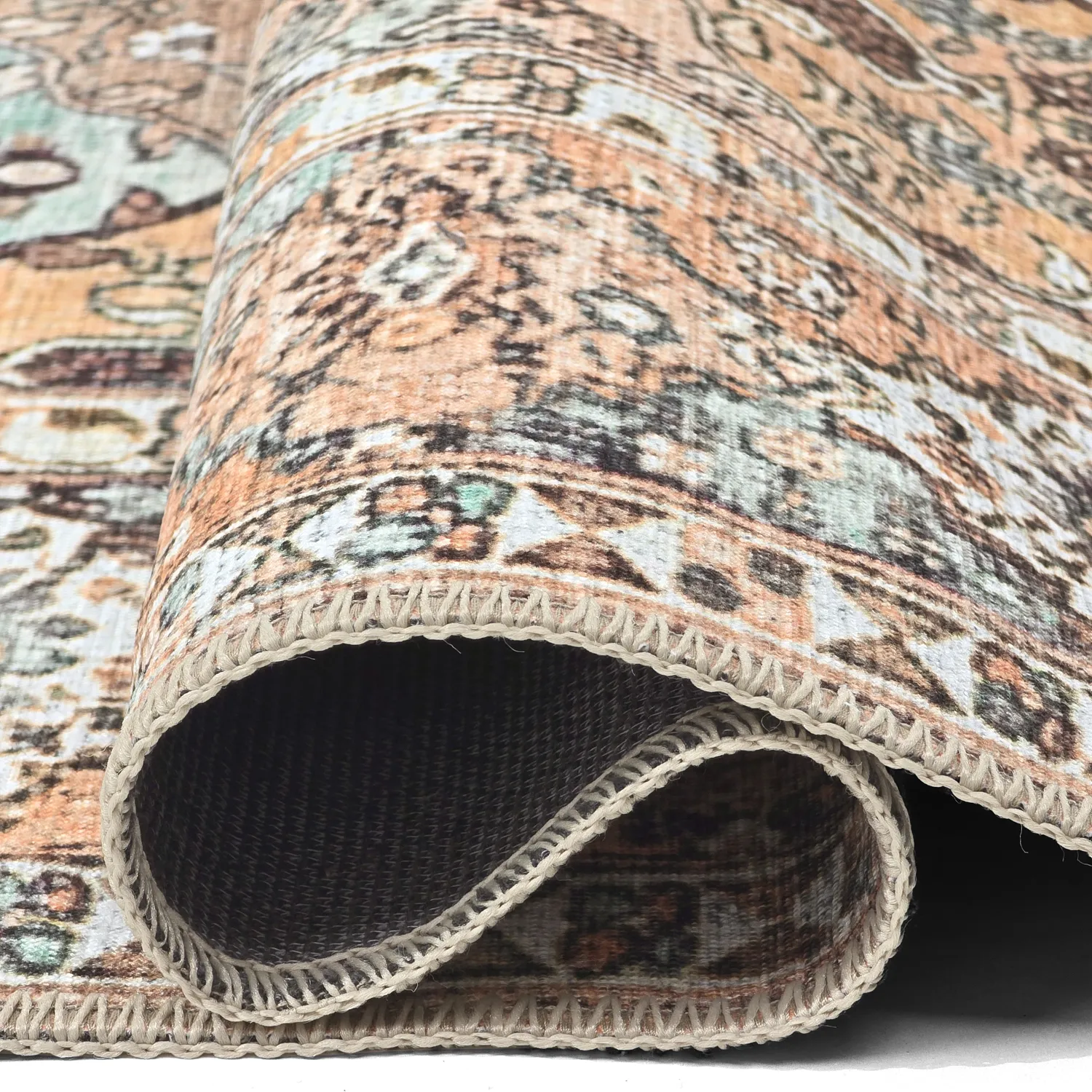 Alfombra de tejido plano - Berelina (beige/multicolor)