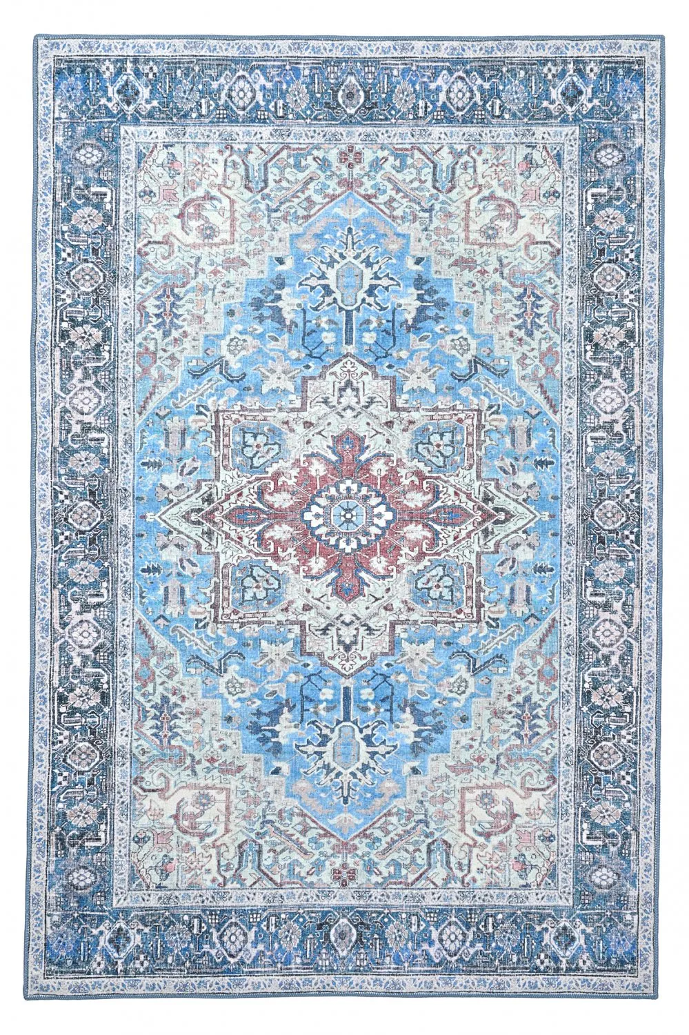 Alfombra de tejido plano - Birjand (azul)