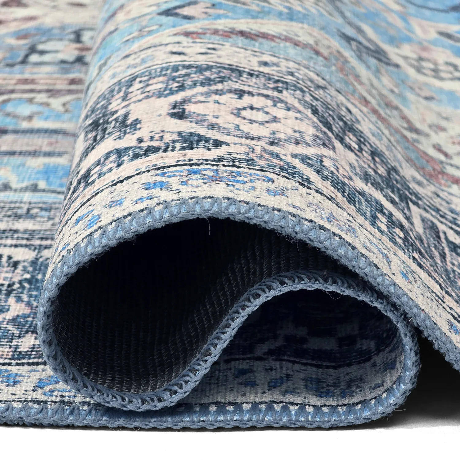 Alfombra de tejido plano - Birjand (azul)