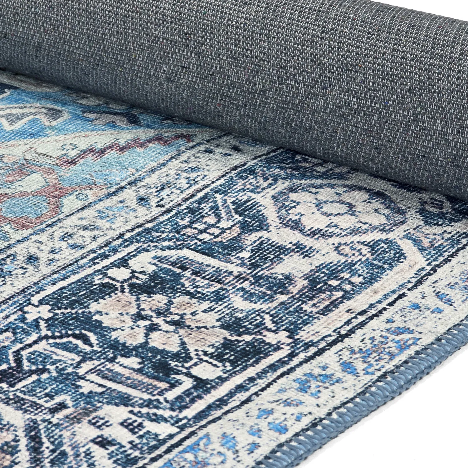 Alfombra de tejido plano - Birjand (azul)