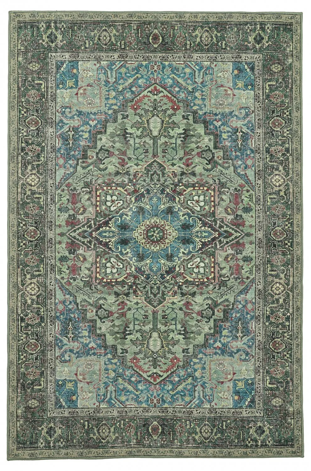 Alfombra de tejido plano - Birjand (verde)