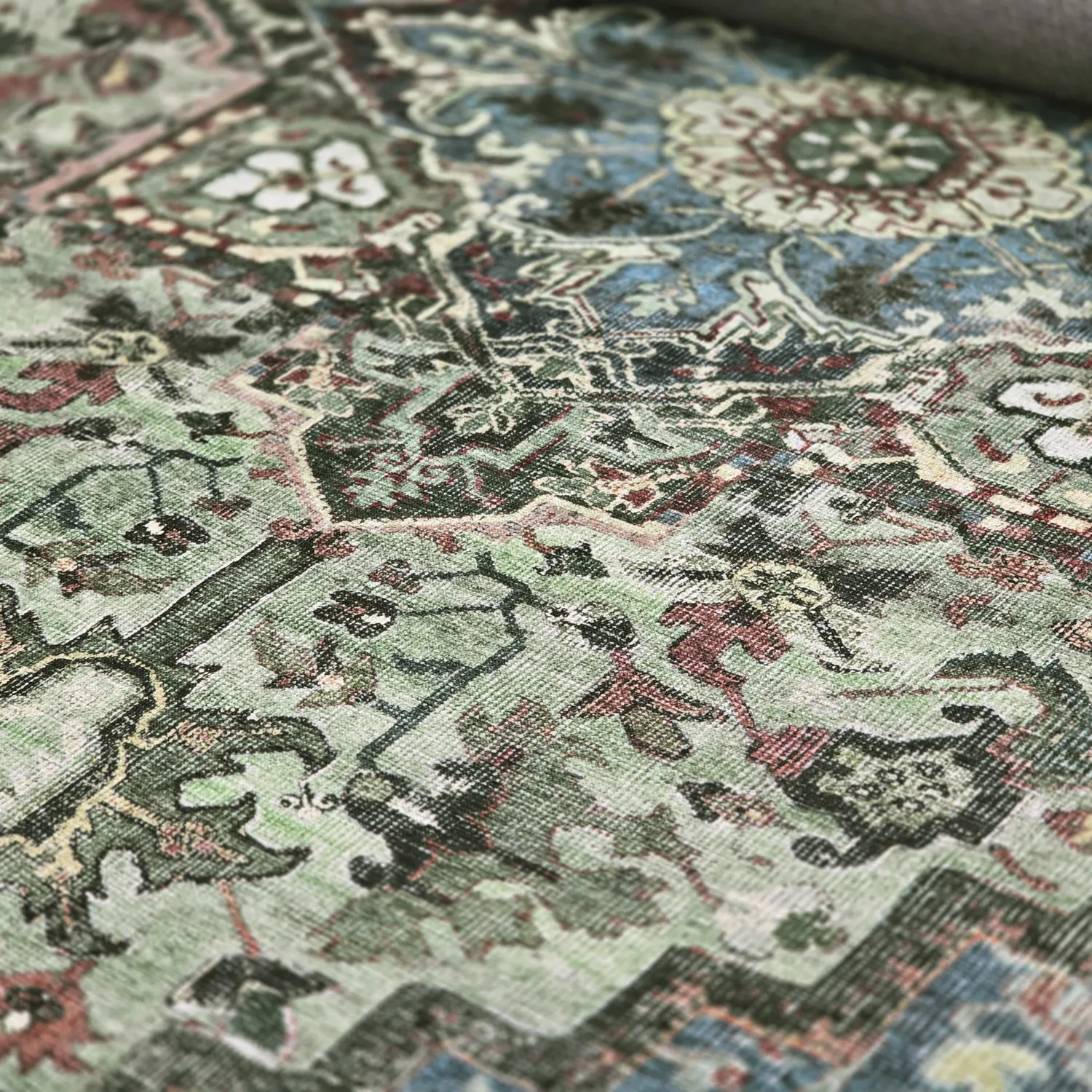 Alfombra de tejido plano - Birjand (verde)
