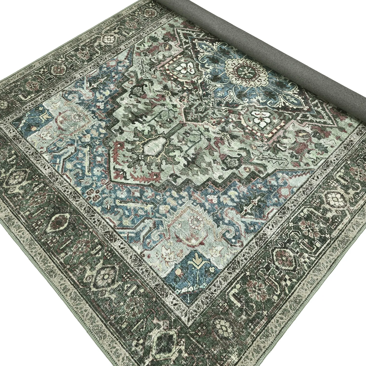 Alfombra de tejido plano - Birjand (verde)
