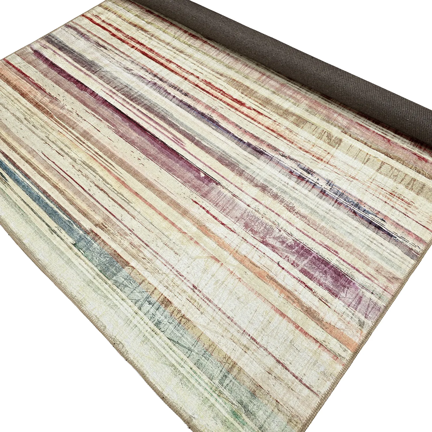 Alfombra de tejido plano - Delara (beige/multicolor)