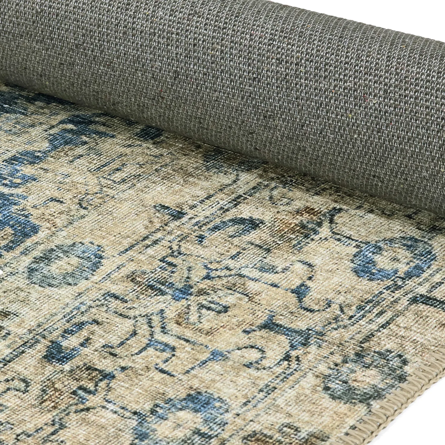 Alfombra de tejido plano - Delvar (azul)