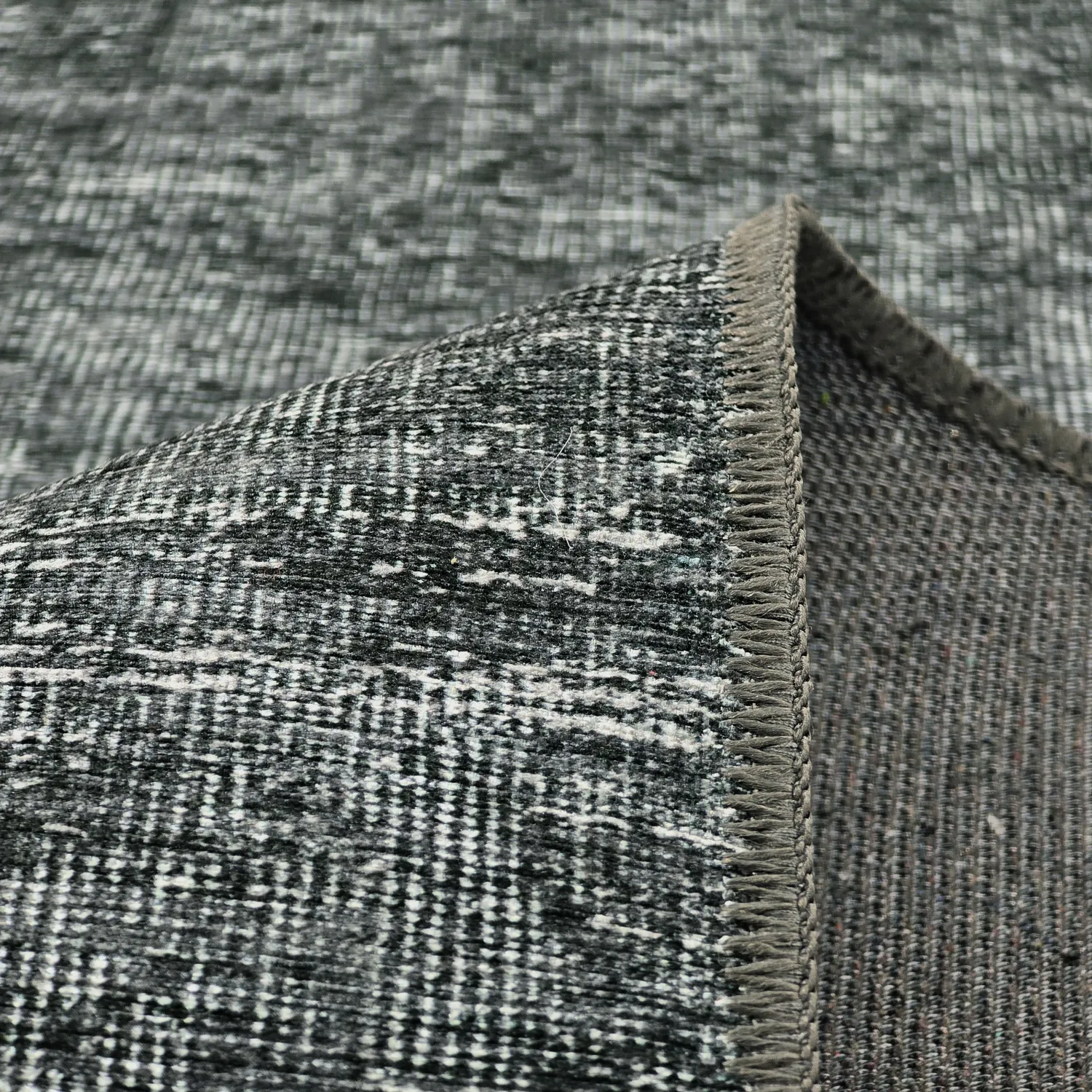 Alfombra de tejido plano - Elarion (negro)