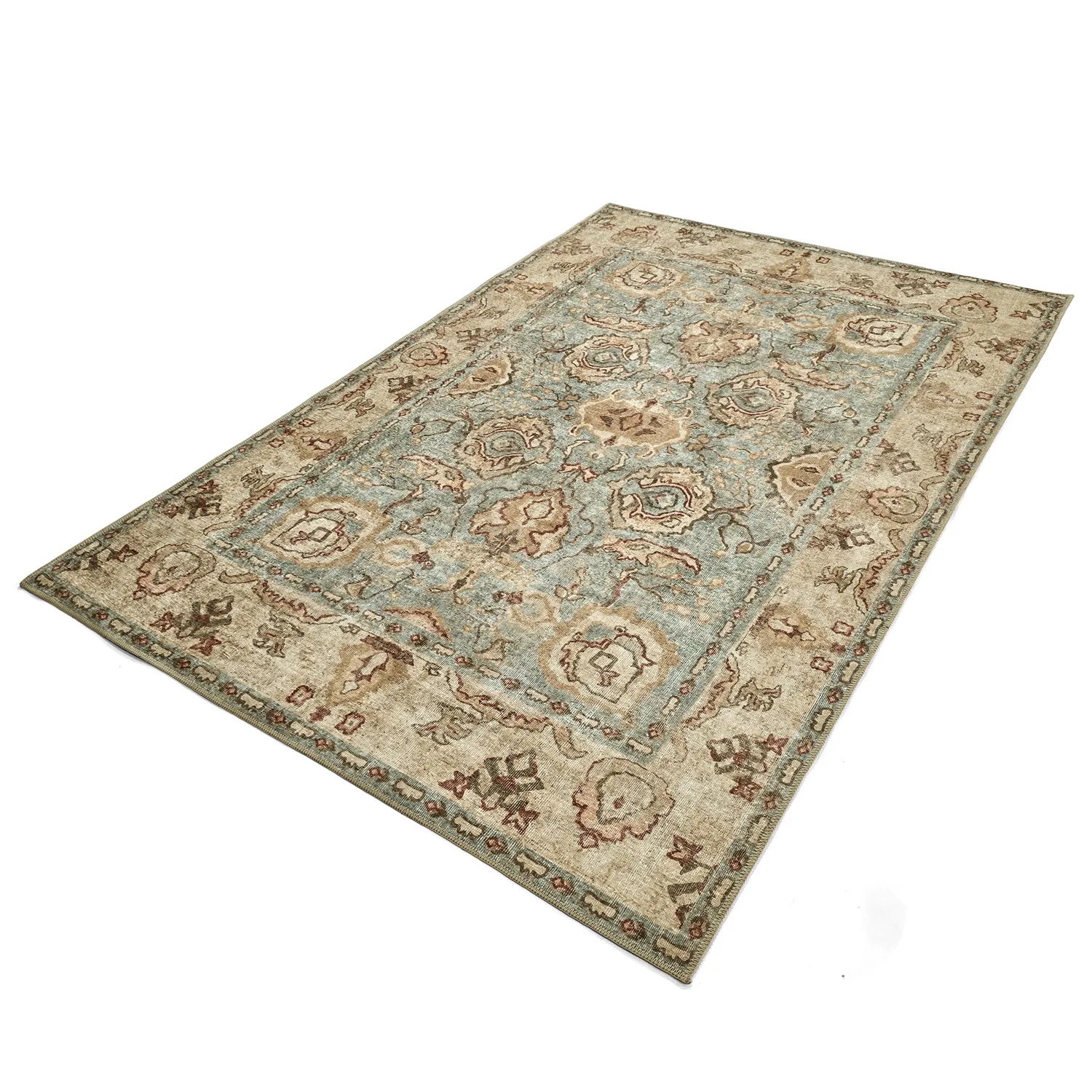 Alfombra de tejido plano - Layla (azul claro)