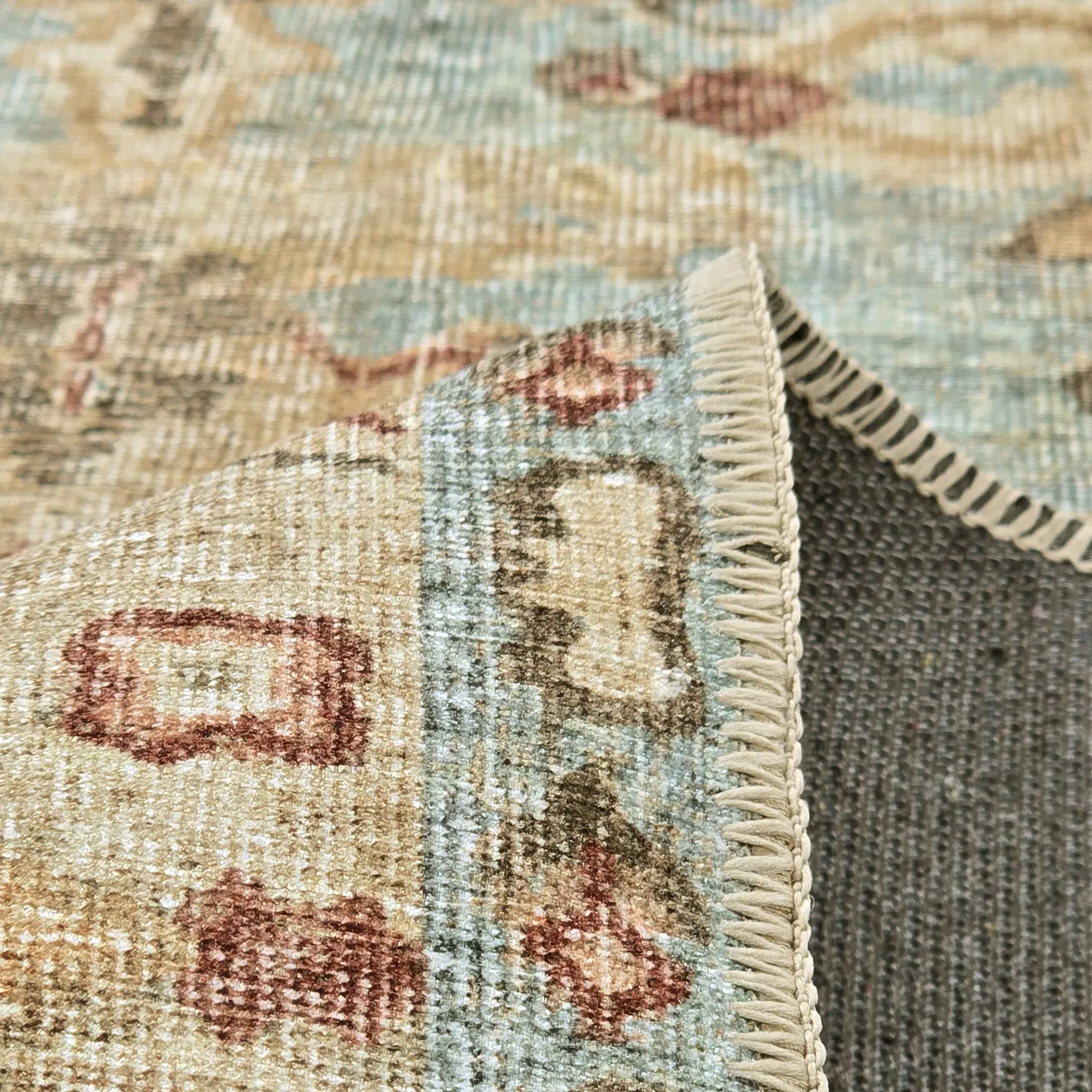 Alfombra de tejido plano - Layla (azul claro)