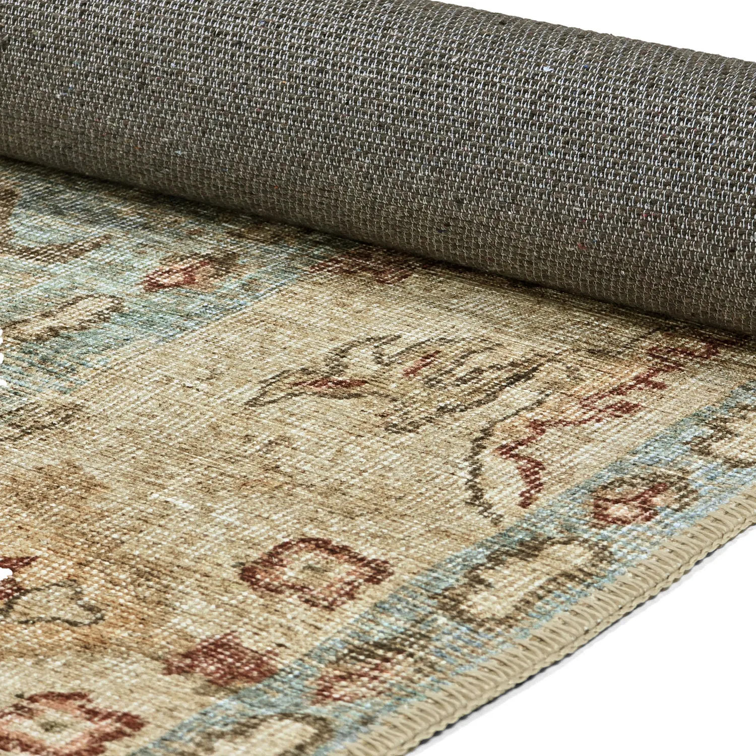 Alfombra de tejido plano - Layla (azul claro)