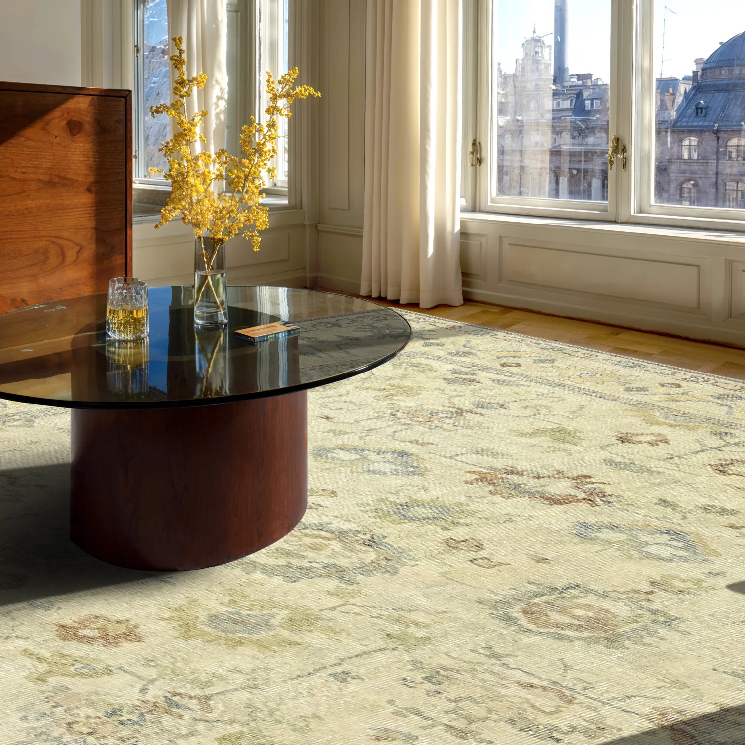 Alfombra de tejido plano - Linaar (crema)