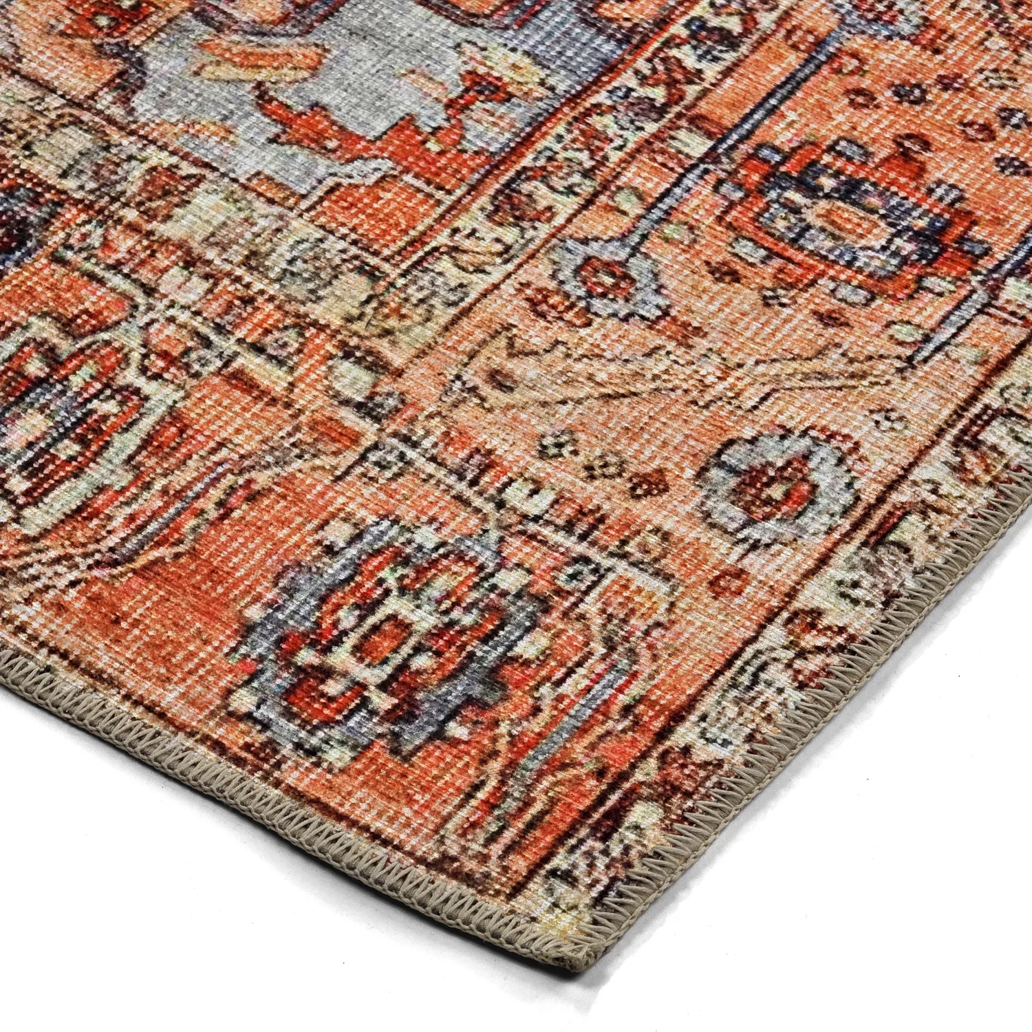 Alfombra de tejido plano - Madevan (rojo)