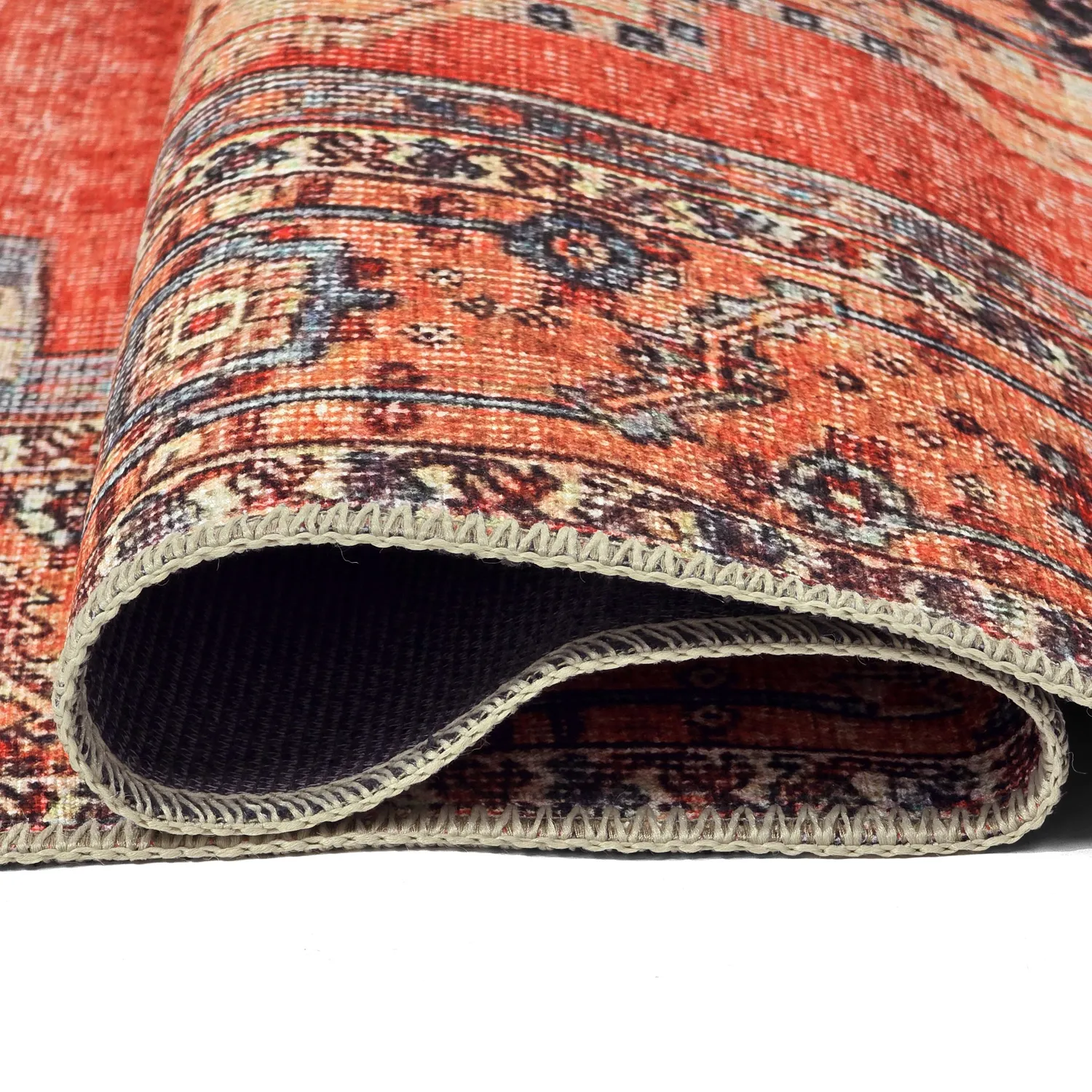 Alfombra de tejido plano - Madevan (rojo)