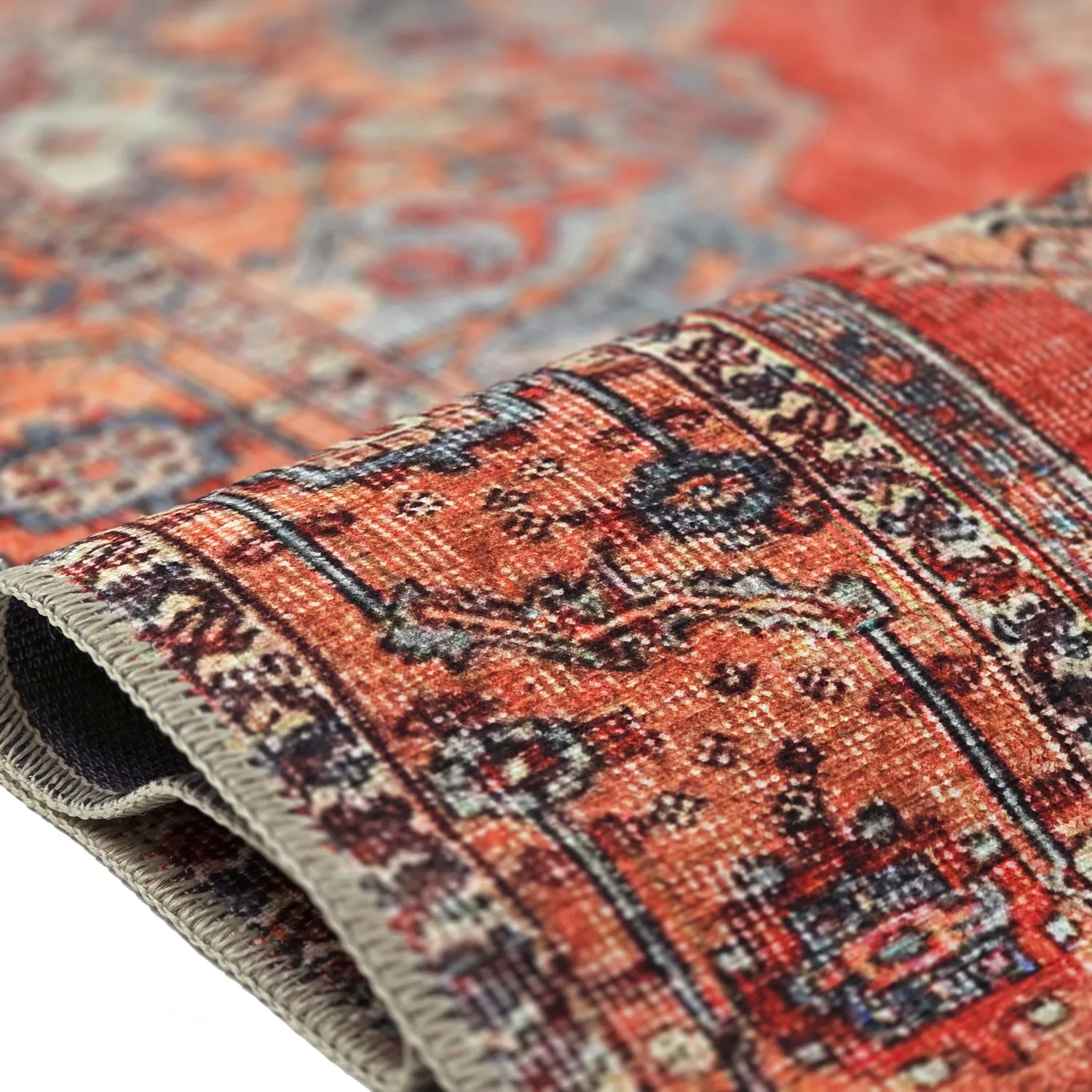 Alfombra de tejido plano - Madevan (rojo)