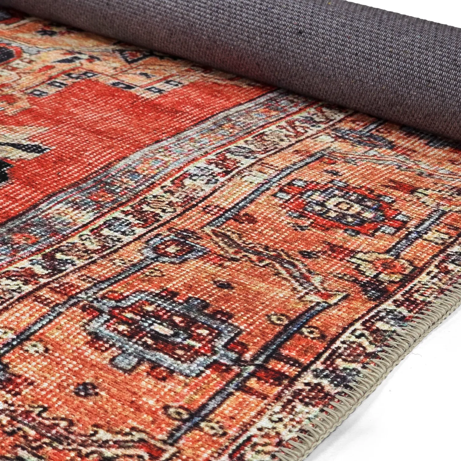 Alfombra de tejido plano - Madevan (rojo)