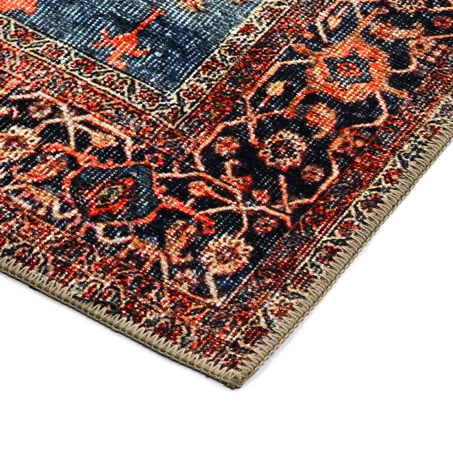 Alfombra de tejido plano - Mandalay (rojo)