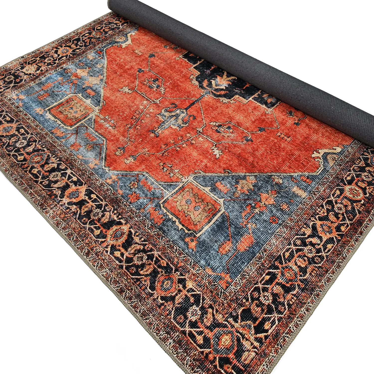 Alfombra de tejido plano - Mandalay (rojo)