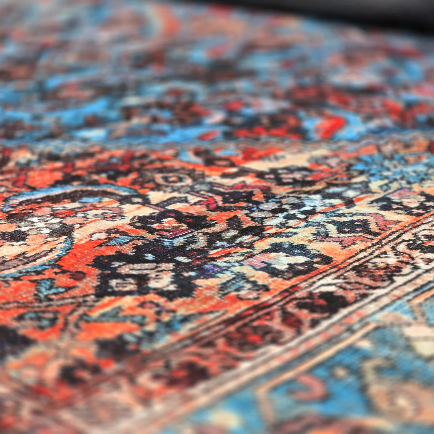 Alfombra de tejido plano - Mardin (rojo/azul)