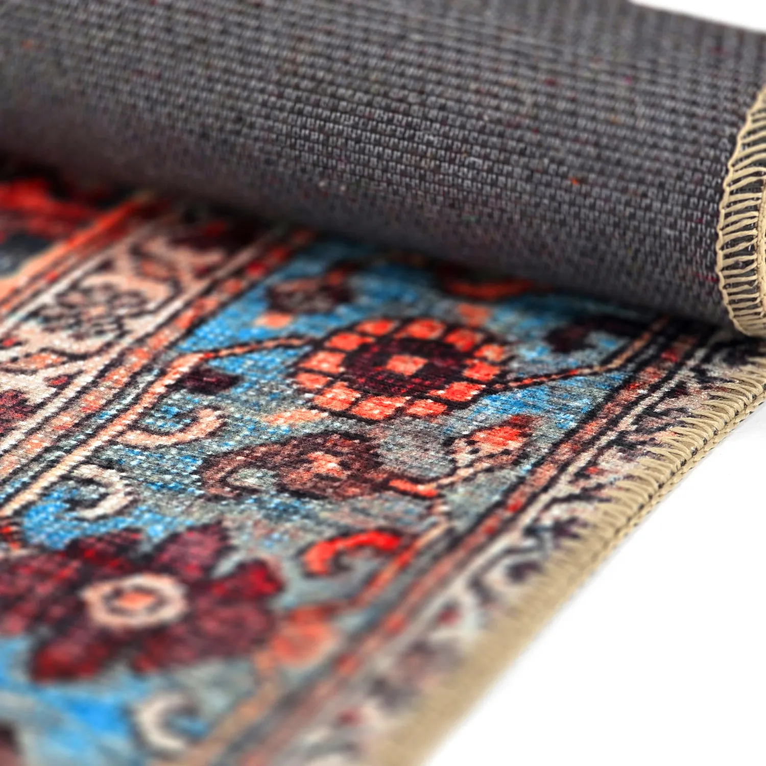 Alfombra de tejido plano - Mardin (rojo/azul)