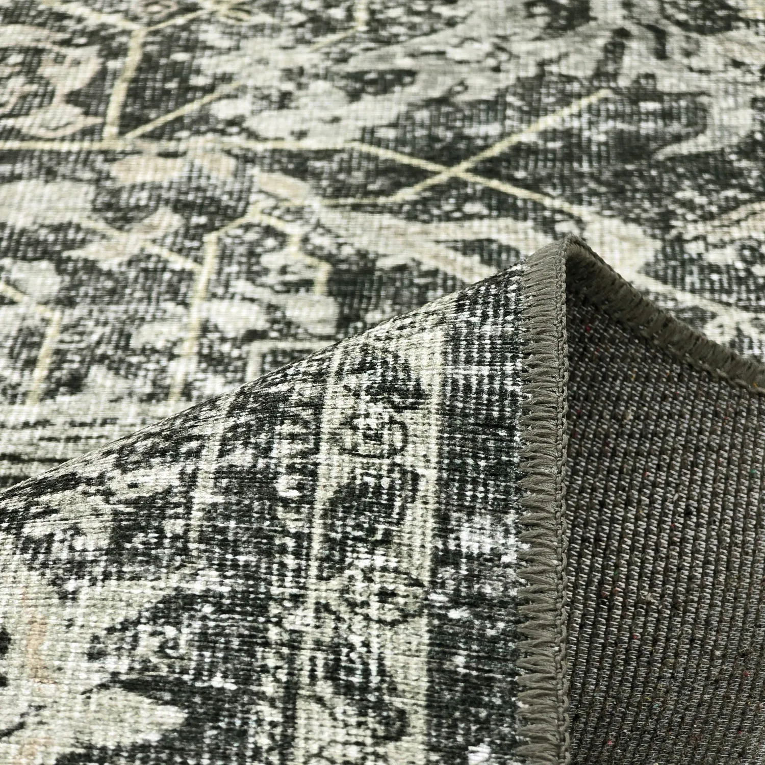 Alfombra de tejido plano - Meralis (negro)