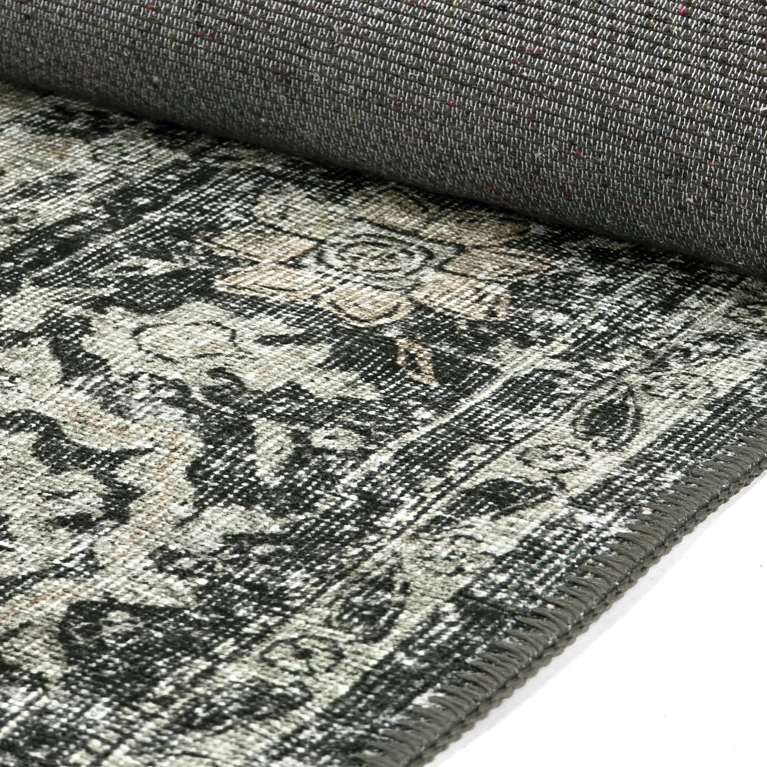 Alfombra de tejido plano - Meralis (negro)