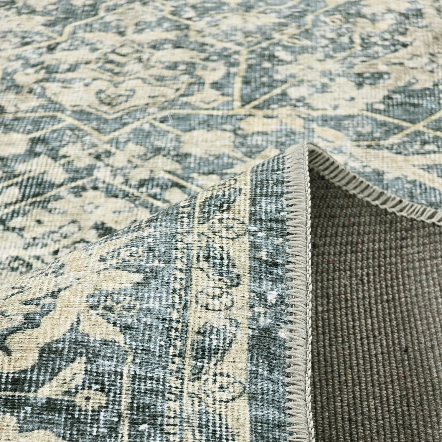 Alfombra de tejido plano - Meralis (azul)
