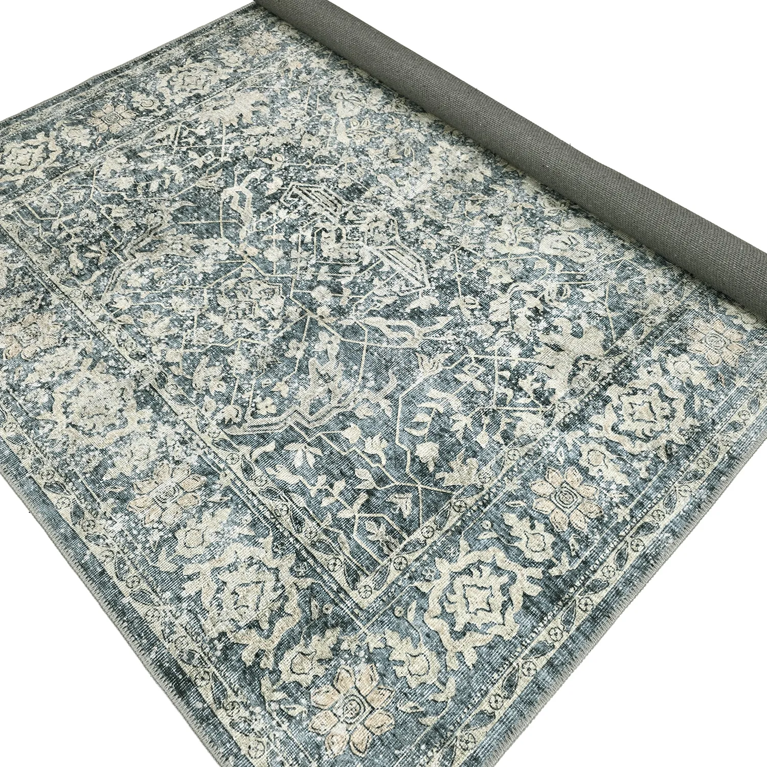 Alfombra de tejido plano - Meralis (azul)