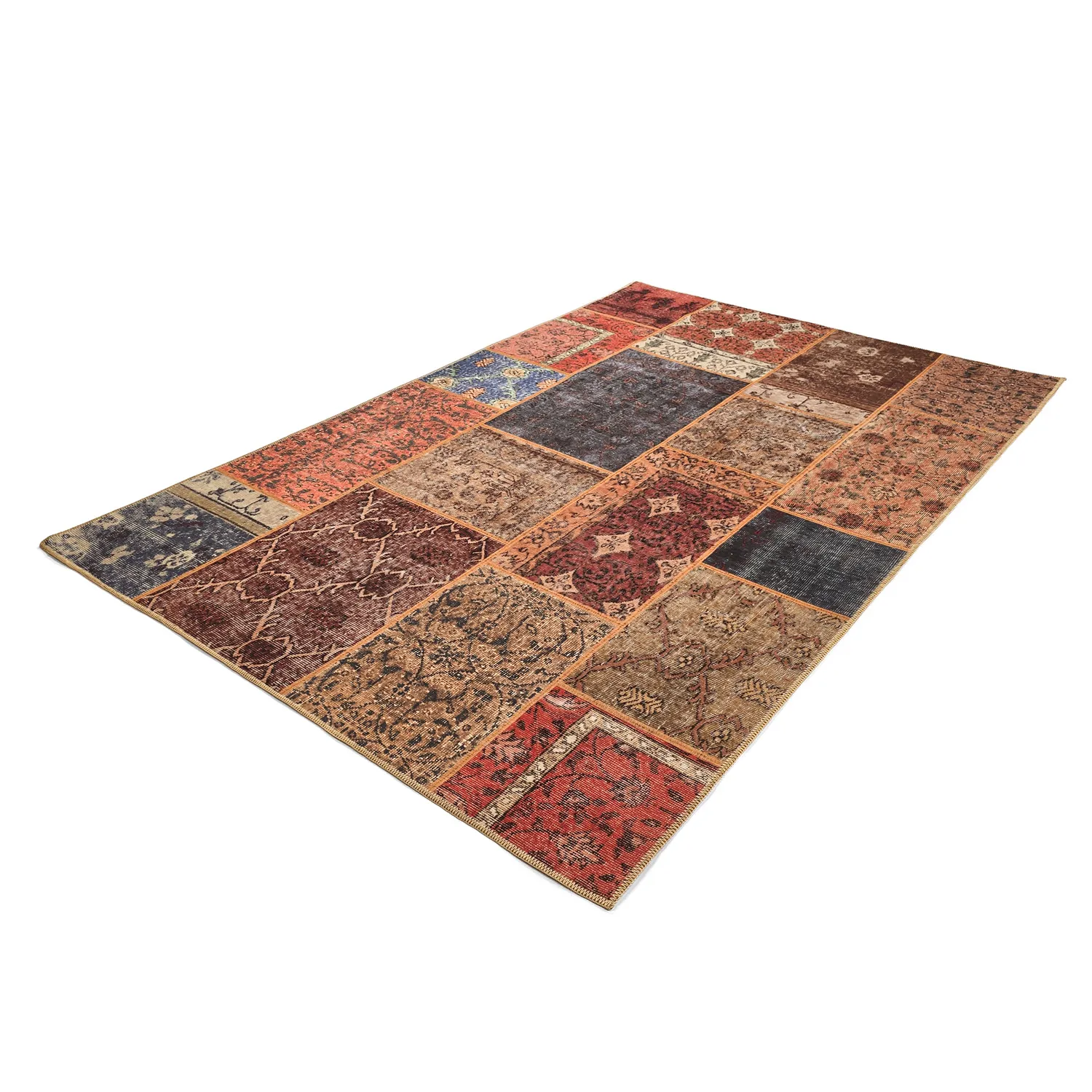Alfombra de tejido plano - Myrina (rojo/multicolor)
