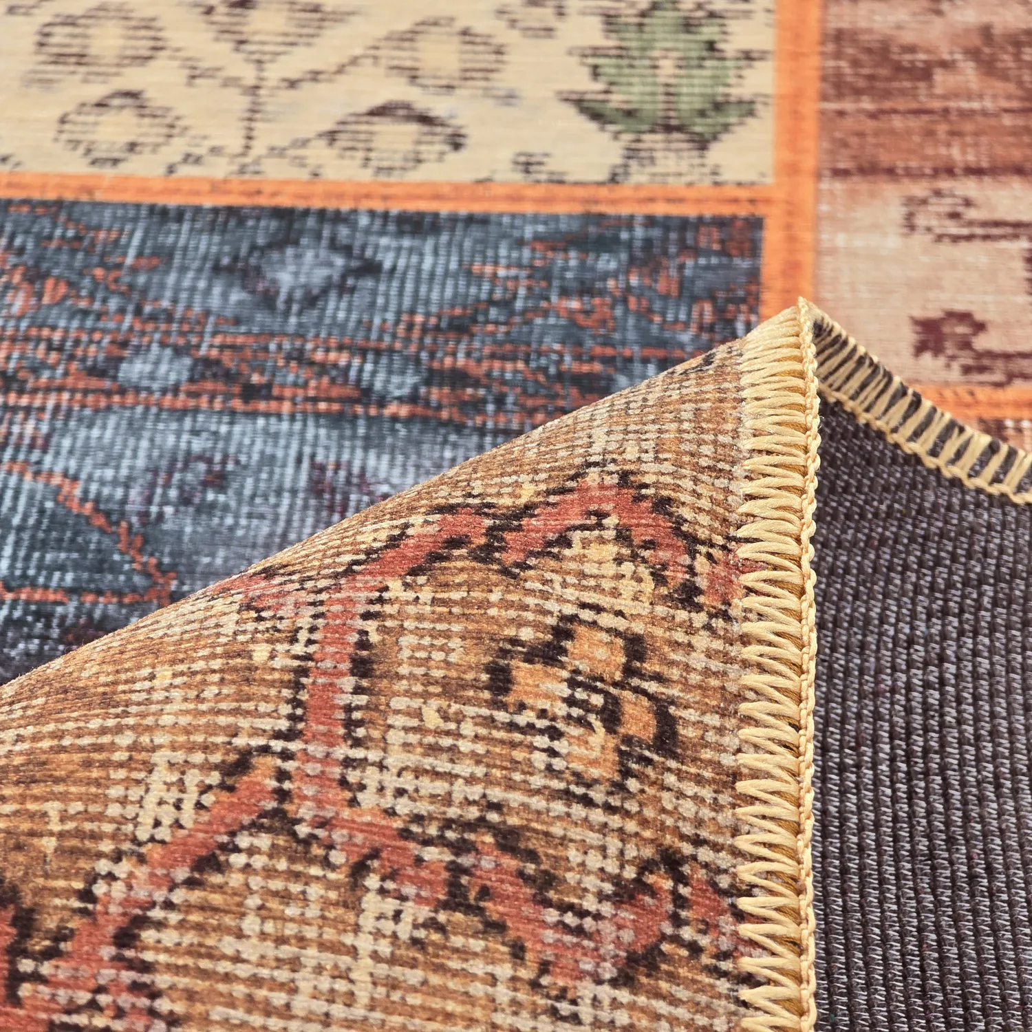 Alfombra de tejido plano - Myrina (rojo/multicolor)