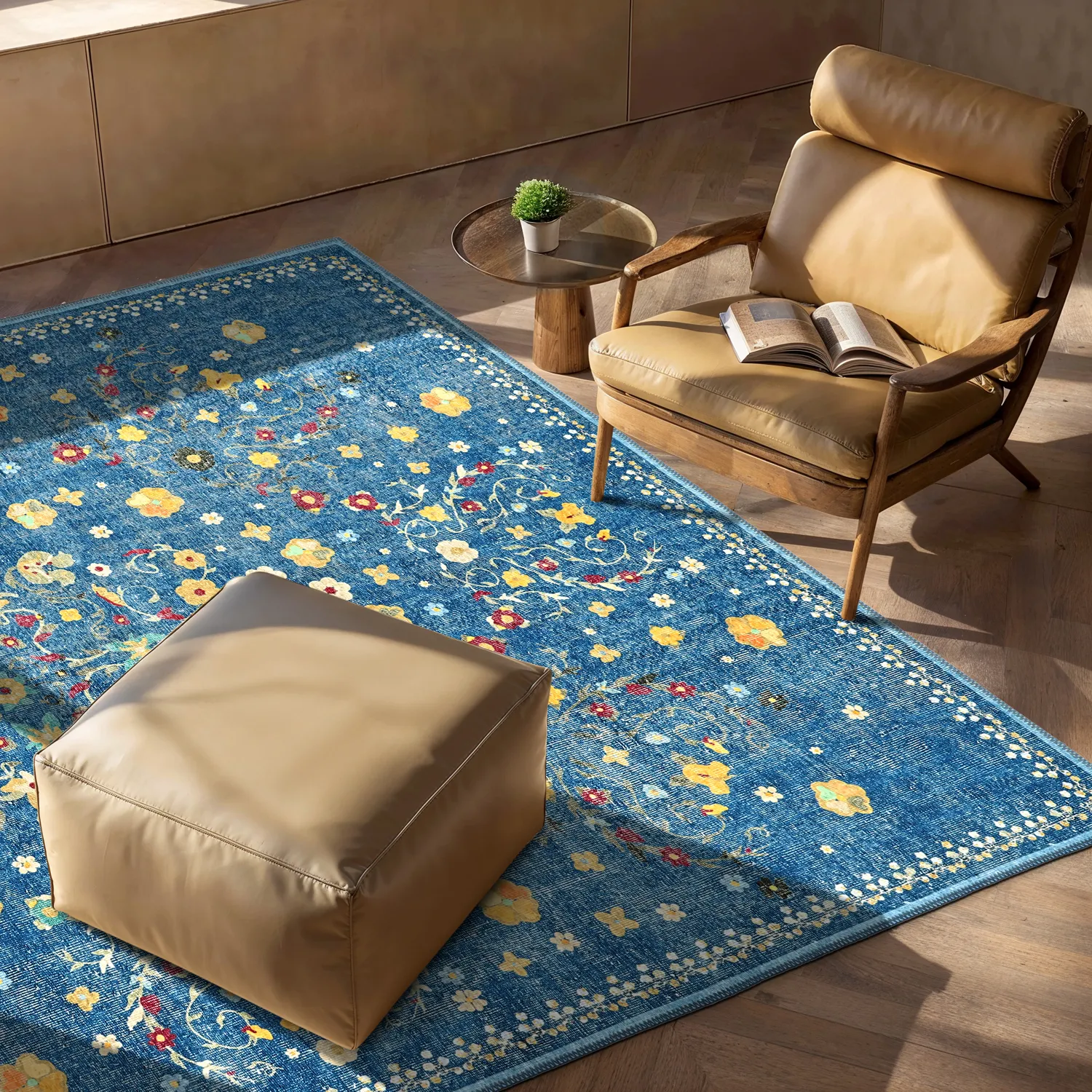 Alfombra de tejido plano - Nabilar (azul)