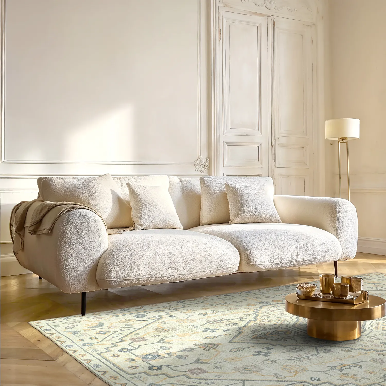 Alfombra de tejido plano - Nahla (crema)