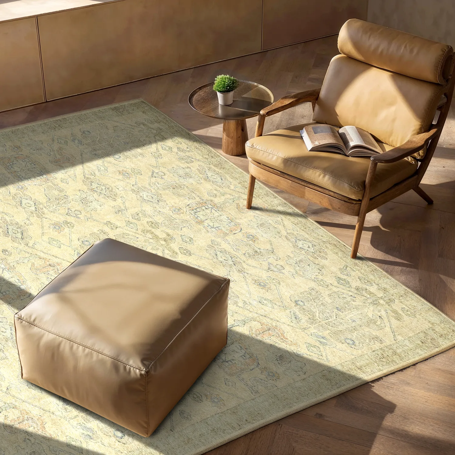 Alfombra de tejido plano - Noura (beige)