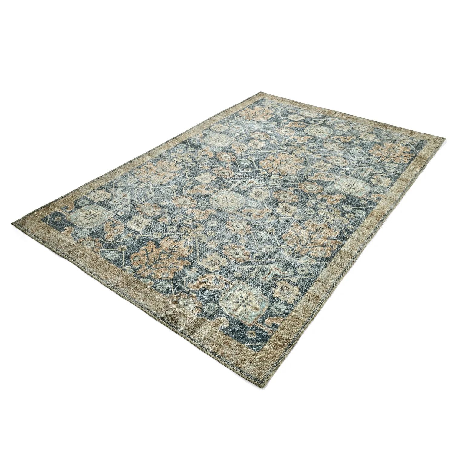 Alfombra de tejido plano - Noura (azul)