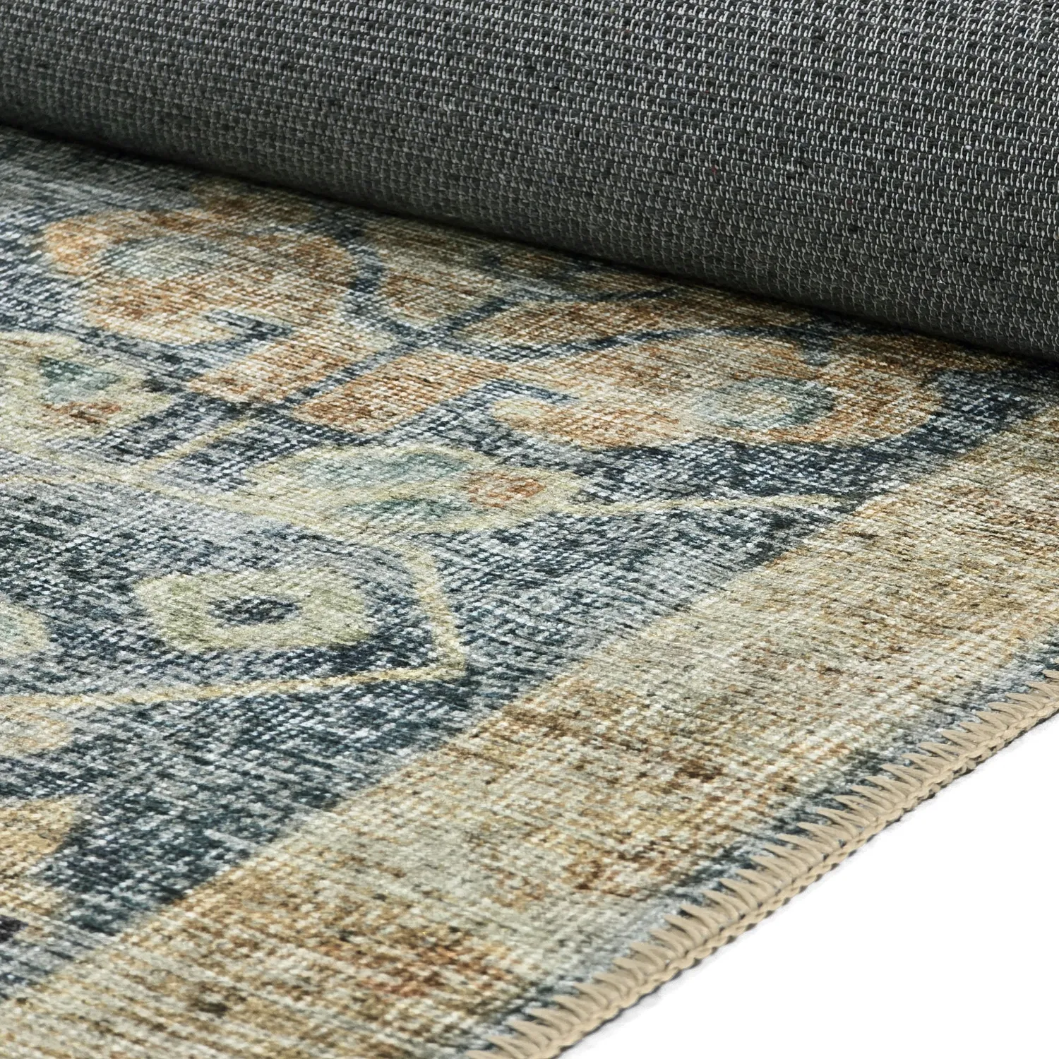 Alfombra de tejido plano - Noura (azul)