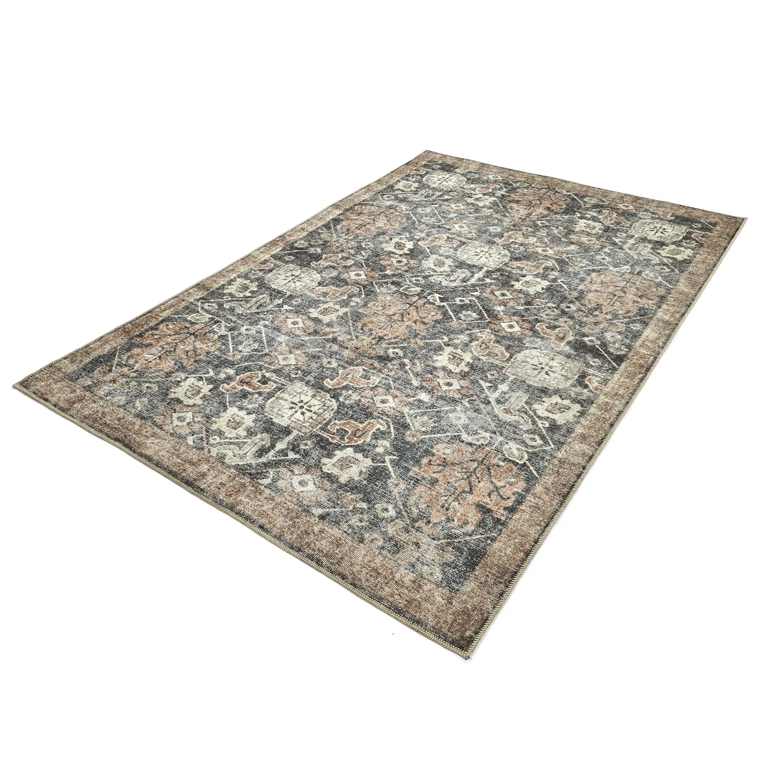 Alfombra de tejido plano - Noura (azul oscuro)