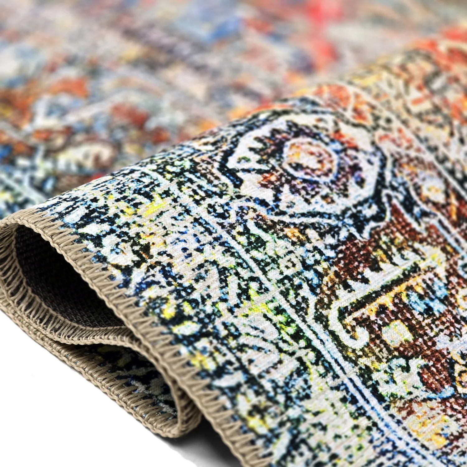 Alfombra de tejido plano - Oriental Rainbow (multicolor)