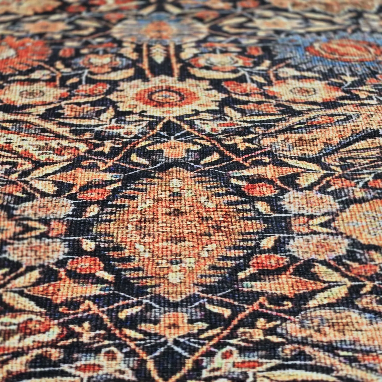 Alfombra de tejido plano - Selamira (azul/multicolor)
